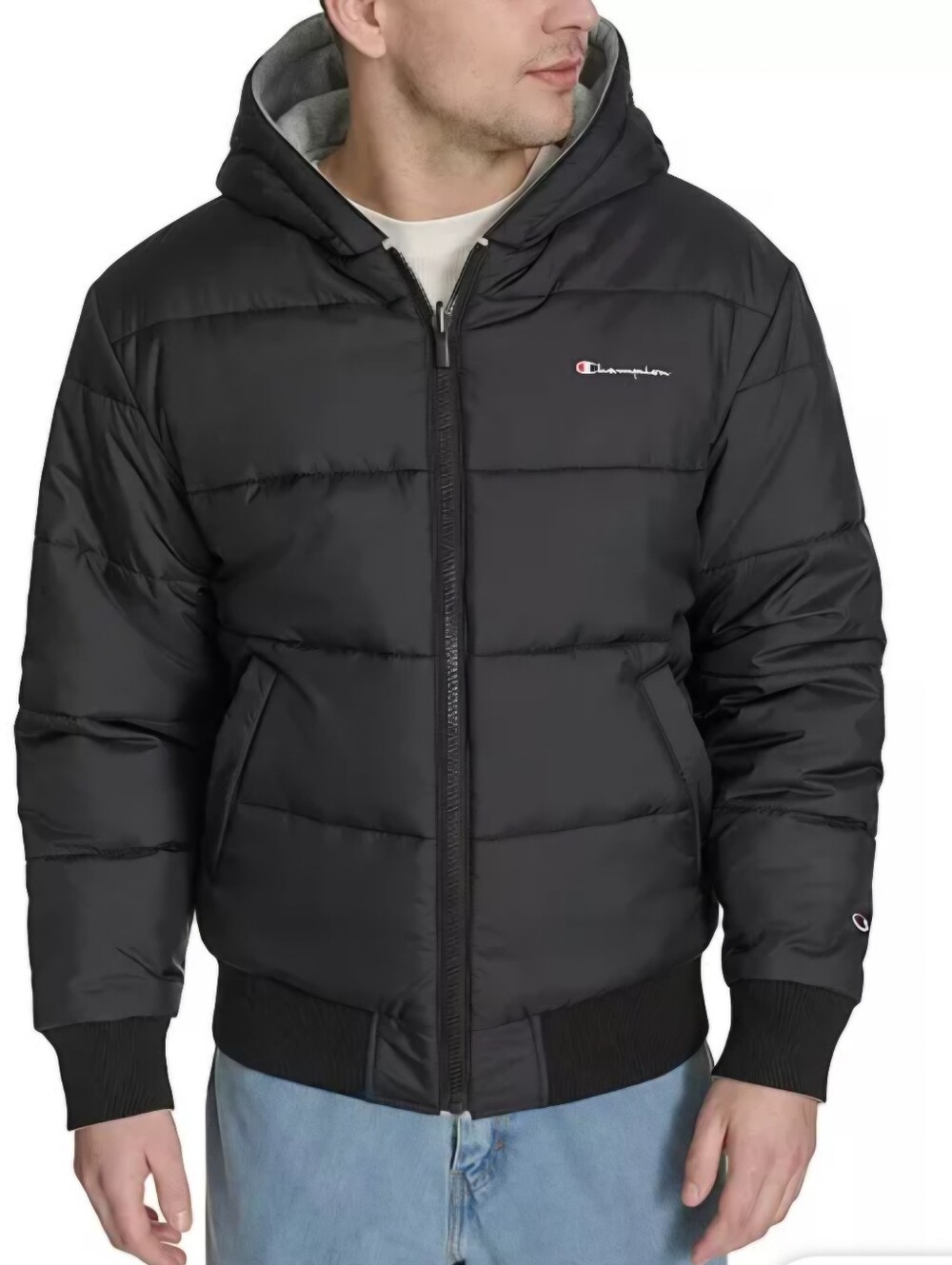 Champion Men's Reversible Hooded Bomber Jacket XL - Picture 6 of 11